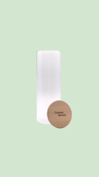 Comme Avant - Bocal en Verre à Vrac – Couvercle en Bois – Écologique & Durable
