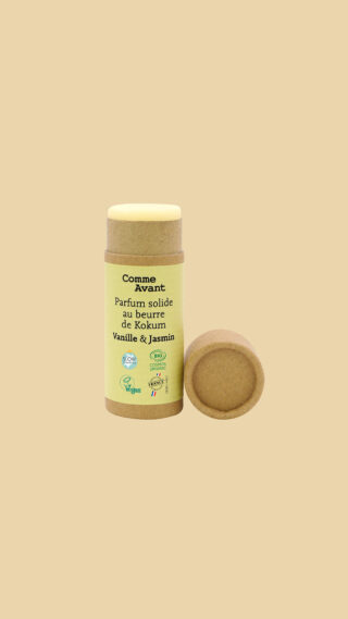 Comme Avant - Parfum Femme Bio Solide 20g – Sans Alcool & Naturel – Vanille & Jasmin