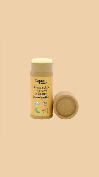 Comme Avant - Parfum Femme Bio Solide 20g – Sans Alcool & Naturel – Monoï vanillé