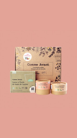 Comme Avant - Routine Soin Visage Solide et Bio  Fabrication Française  Coffret Cadeau
