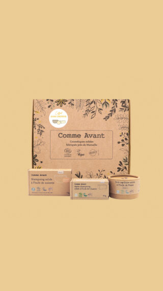 Comme Avant - Routine Soin Cheveux Solide et Bio – Fabrication Française – Coffret Cadeau