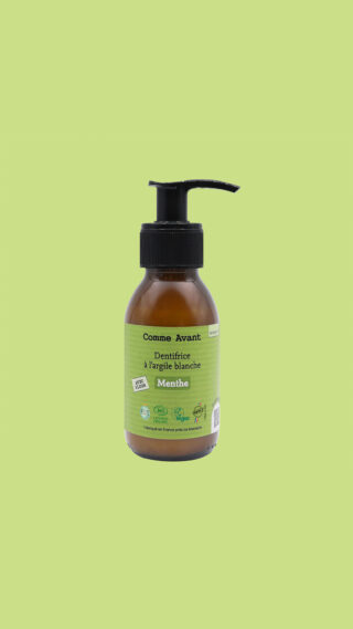 Comme Avant - Dentifrice Bio Menthe en Pâte 90ml  Efficace & Naturel  à lArgile Blanche