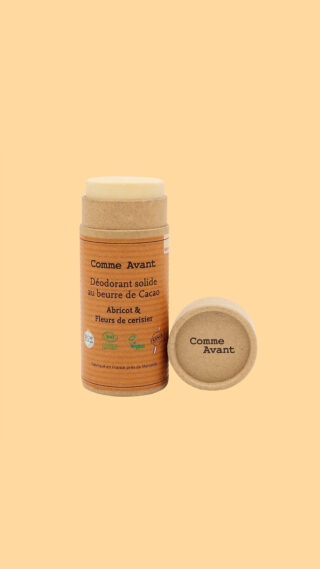 Comme Avant - Déodorant Bio Solide Abricot & Fleur de Cerisier 60g  Naturel & Efficace