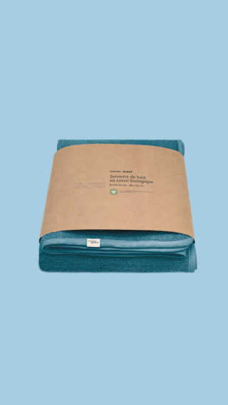 Serviette de Bain en Coton Bio 450g/m² – Plage & Toilette Turquoise par la marque Comme Avant Comme Avant - Serviette de Bain en Coton Bio 450g/m² – Plage & Toilette Turquoise