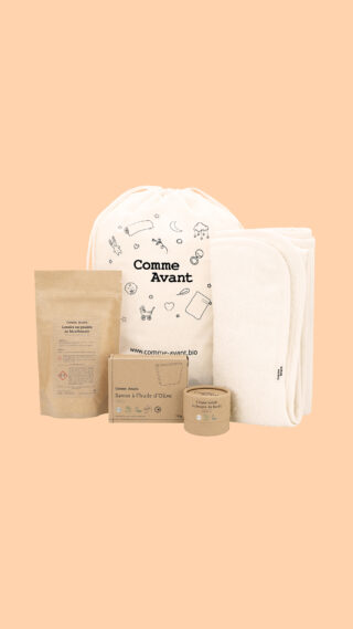 Coffret Cadeau Naissance et Bébé – Bio et Naturel – Fabrication Française par la marque Comme Avant Comme Avant - Coffret Cadeau Naissance et Bébé – Bio et Naturel – Fabrication Française
