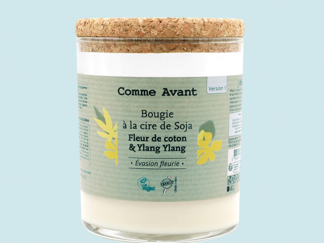 47581550281027 Comme Avant - Bougie Parfumée d'Intérieur Écologique - Fleur de Coton & Ylang Ylang - 100% Cire de Soja - Végétale et Naturelle - Fabriquée en France