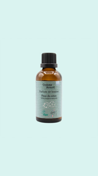 Comme Avant - Parfum de Lessive 50ml  Fleur de Coton  100% Naturel  Biodégradables  50ml  Fragrance Efficace
