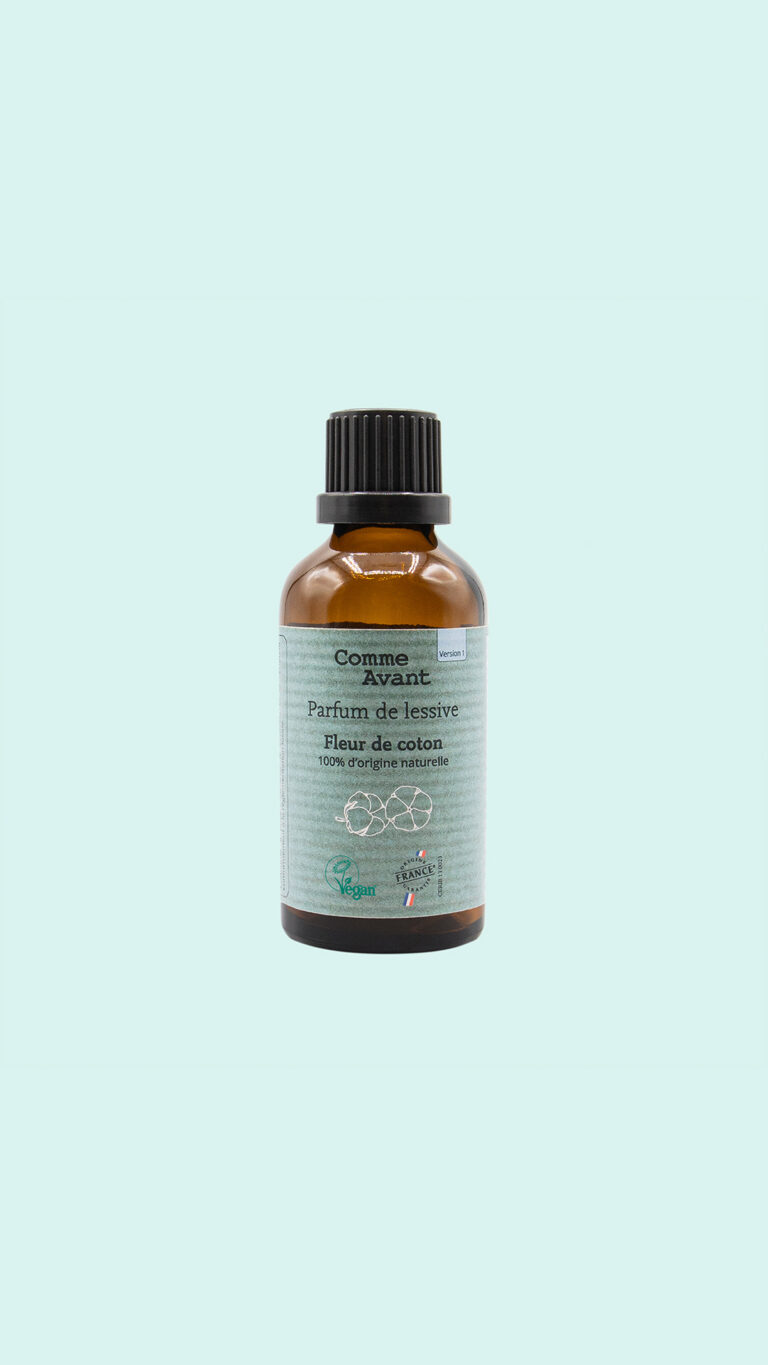 Comme Avant - Parfum de Lessive 50ml - Fleur de Coton - 100% Naturel - Biodégradables - 50ml - Fragrance Efficace