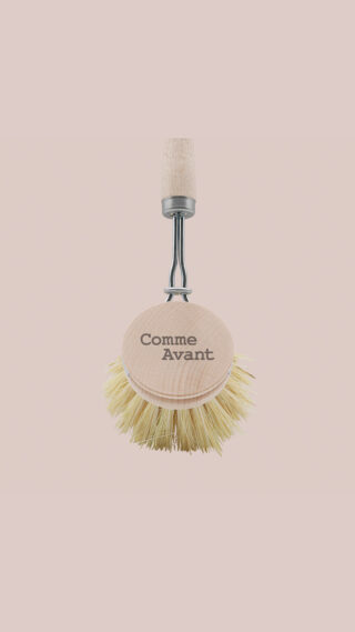 Comme Avant - Brosse à Vaisselle Bio Rechargeable en Bois de Hêtre
