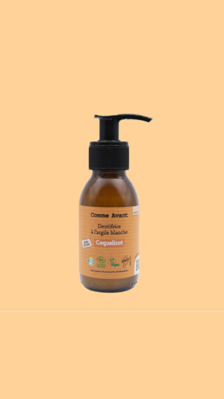 Comme Avant - Dentifrice Bio Coquelicot en Pâte 90ml – Efficace & Naturel – à l’Argile Blanche