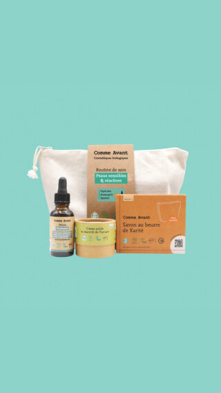 Comme Avant - Coffret Routine Soin Peaux Sensibles et Réactives – Bio & Naturel – Fabrication Française