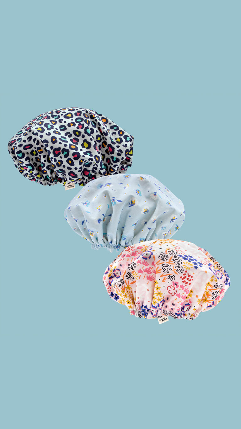 Comme Avant - Bonnet Charlotte de Douche Coton Bio - Adulte & Enfant - Cheveux Courts & Longs - Fabrication Française