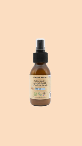 Crème Solaire Liquide SPF50 Minérale Bio 90ml – Visage & Corps – Naturelle par la marque Comme Avant Comme Avant - Crème Solaire Liquide SPF50 Minérale Bio 90ml – Visage & Corps – Naturelle
