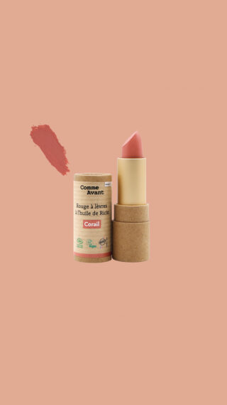 Comme Avant - Rouge à Lèvres Corail Bio – Vegan & Longue Tenue – Sans Dioxyde de Titane