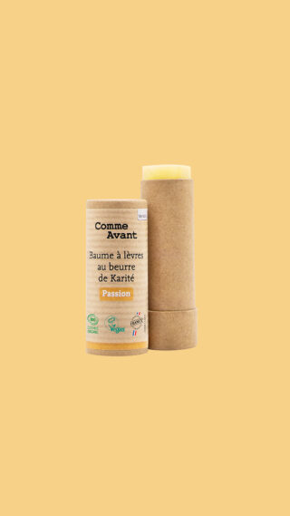 Comme Avant - Stick Baume à Lèvres Bio Parfum Fruit de la Passion au Beurre de Karité  Hydratant & Nourrissant