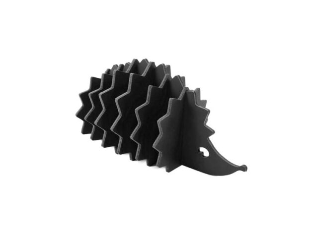 Lavoisier Maroquinier - 6 sous-verres "Hérisson" en cuir noir