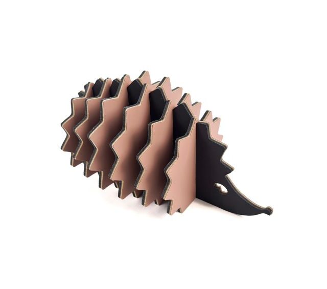 Lavoisier Maroquinier - 6 sous-verres "Hérisson" en cuir rose