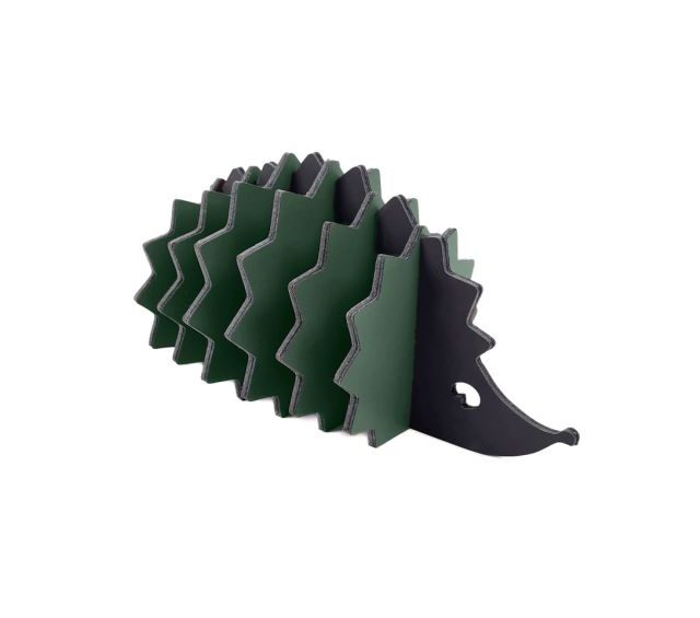 Lavoisier Maroquinier - 6 sous-verres "Hérisson" en cuir vert