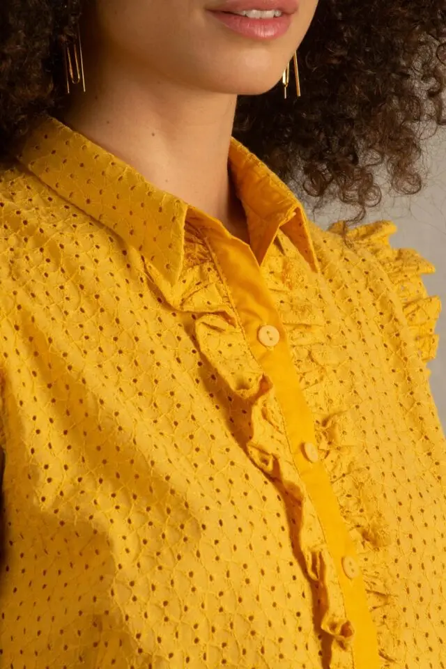 My tailor is Joh - Chemisier Brodé Jaune – Nonchalance