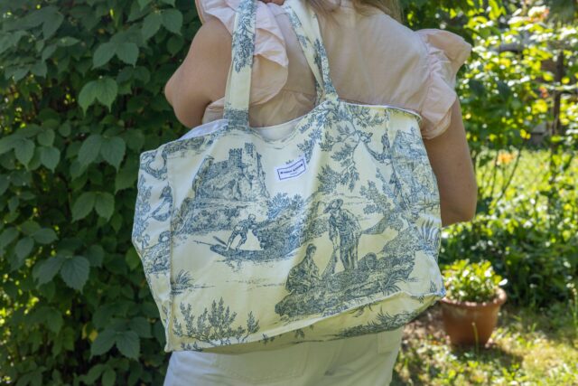 Maison Mallow - Sac Cabas Toile de Jouy bleue - Prototype