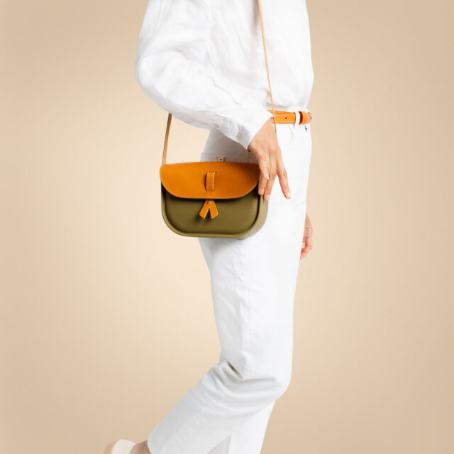 Monébari - sac bandoulière en gomme et cuir