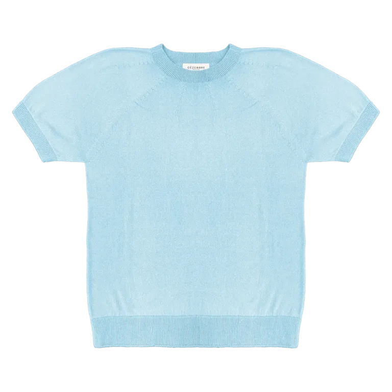 Cézembre - T-shirt Dinard (Coton Bio) - XL / Ciel