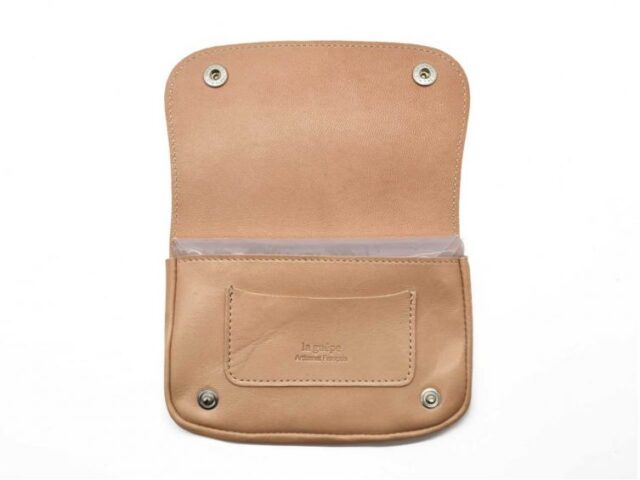 La Guêpe - Petite Maroquinerie - Blague à tabac "Luxe" en cuir nude - PM-034-01