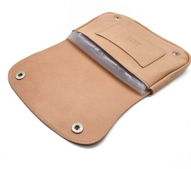 La Guêpe - Petite Maroquinerie - Blague à tabac "Luxe" en cuir nude - PM-034-01