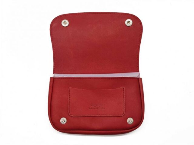 La Guêpe - Petite Maroquinerie - Blague à tabac "Luxe" en cuir rouge - PM-034-01