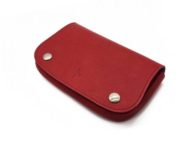 La Guêpe - Petite Maroquinerie - Blague à tabac "Luxe" en cuir rouge - PM-034-01