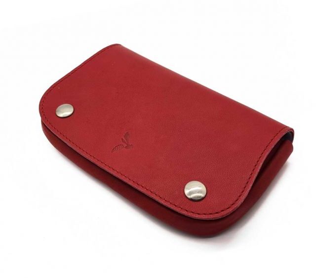 La Guêpe - Petite Maroquinerie - Blague à tabac "Luxe" en cuir rouge - PM-034-01