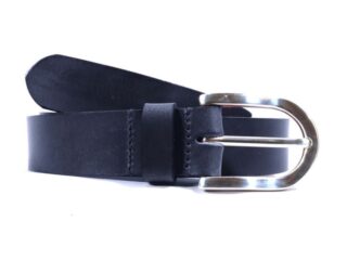 La Guêpe - Ceinture cuir bleu marine boucle arrondie et massive 4029 Choisir