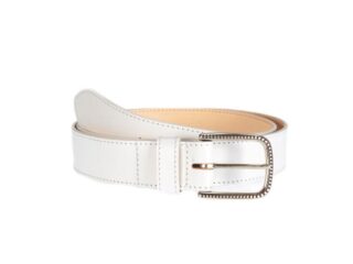 La Guêpe - Ceinture cuir doublé blanc boucle à motif 5030 Choisir