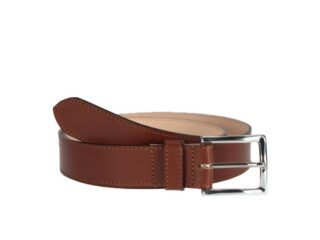 La Guêpe - Ceinture cuir doublé gold, boucle rectangle acier poli 5032 Choisir