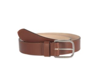La Guêpe - Ceinture cuir doublé marron Gold boucle à motif 5030 Choisir