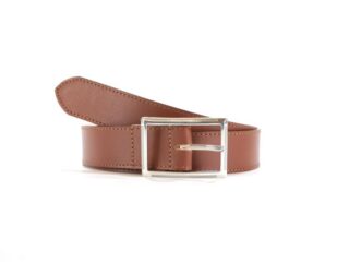 La Guêpe - Ceinture cuir doublé marron Gold, boucle double fine et élégante 5036 Choisir