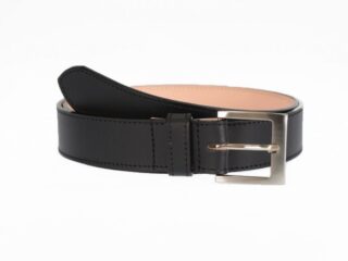 La Guêpe - Ceinture cuir doublé noir, boucle carrée 5046 Choisir
