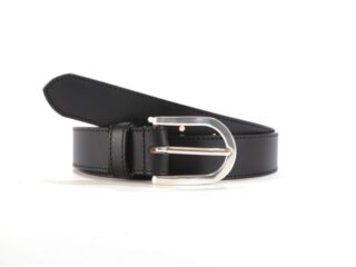 Ceinture cuir doublé noir, boucle rectangle acier poli 5029 Choisir par la marque La Guêpe La Guêpe - Ceinture cuir doublé noir, boucle rectangle acier poli 5029 Choisir