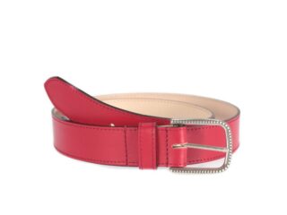 La Guêpe - Ceinture cuir doublé rouge boucle à motif 5030 Choisir
