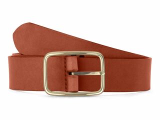 La Guêpe - Ceinture cuir gold, boucle rectangulaire, classique, en laiton – 35mm – 4129 Choisir