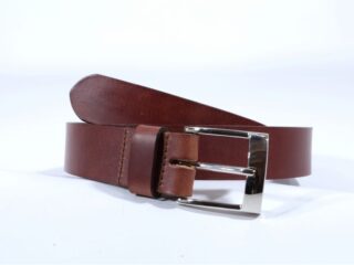 Ceinture cuir marron cannelle, boucle chromée 4039 Choisir par la marque La Guêpe La Guêpe - Ceinture cuir marron cannelle, boucle chromée 4039 Choisir