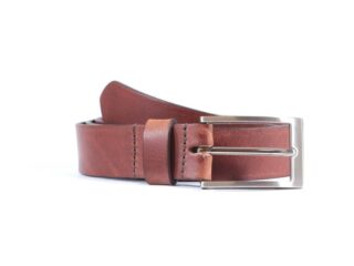 La Guêpe - Ceinture cuir marron cannelle boucle longue et élégante 4056 Choisir