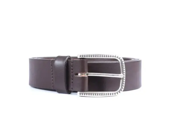 La Guêpe - Ceinture cuir marron foncé boucle à motif 4030 Choisir