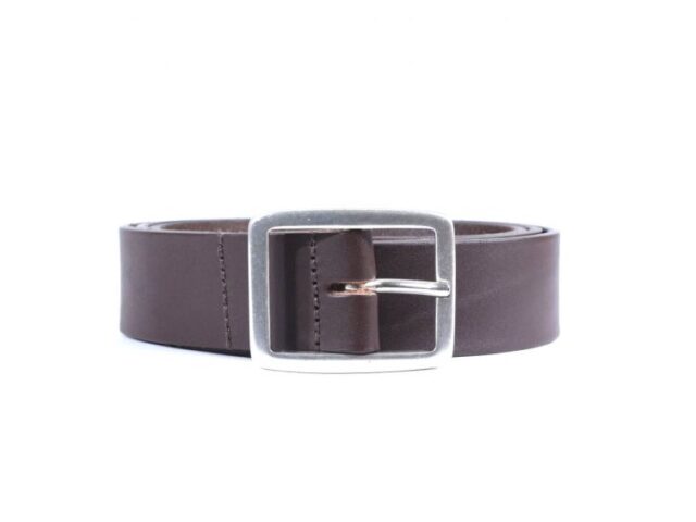 La Guêpe - Ceinture cuir marron foncé, boucle double finition satinée 4034 Choisir