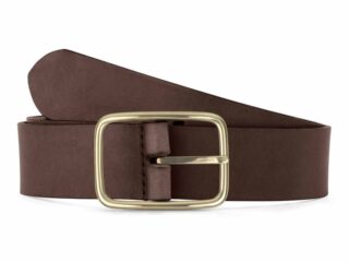 Ceinture cuir marron foncé, boucle rectangulaire, classique, en laiton – 35mm – 4129 Choisir par la marque La Guêpe La Guêpe - Ceinture cuir marron foncé, boucle rectangulaire, classique, en laiton – 35mm – 4129 Choisir