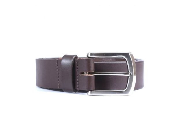 La Guêpe - Ceinture cuir marron foncé, boucle robuste satinée 4048 Choisir