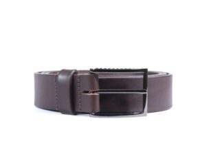 Ceinture cuir marron foncé, boucle style moderne acier anthracite 4050 Choisir par la marque La Guêpe La Guêpe - Ceinture cuir marron foncé, boucle style moderne acier anthracite 4050 Choisir