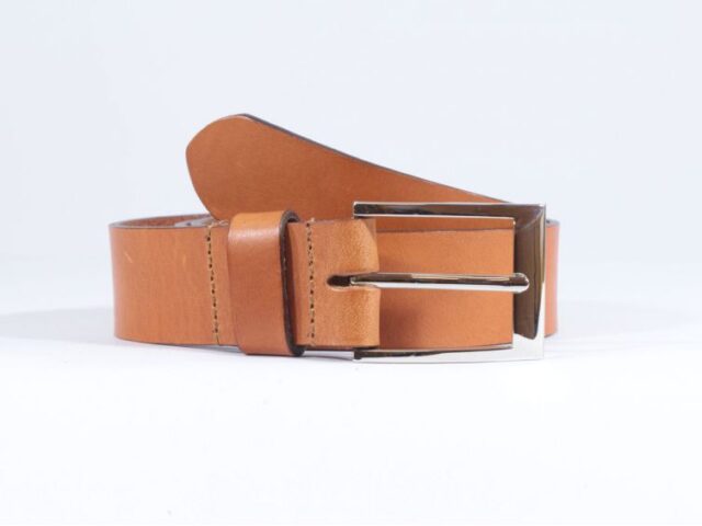 La Guêpe - Ceinture cuir marron Gold, boucle élégante acier poli 4041 Choisir
