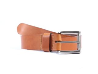 La Guêpe - Ceinture cuir marron Gold, boucle massive satinée poli 4040 Choisir