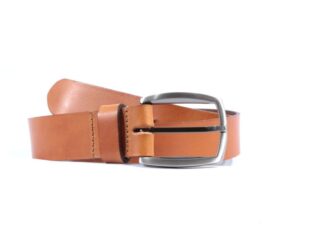 La Guêpe - Ceinture cuir marron Gold, boucle ogive deux tons 4043 Choisir